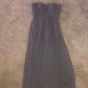 Charcoal gray bridesmaid dress